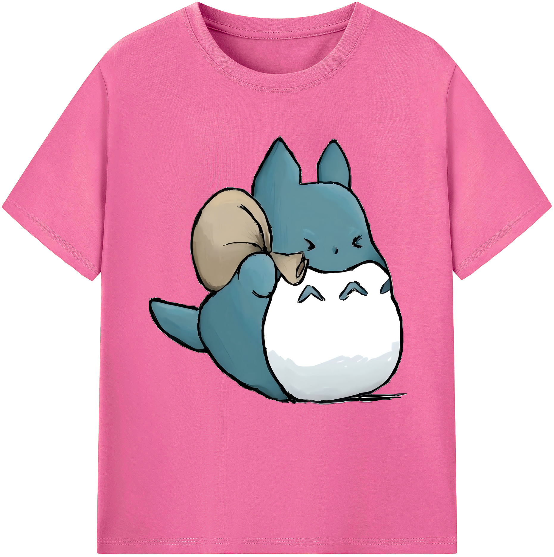 （画像用） となりのトトロ 草壁メイ 草壁サツキ My Neighbor Totoro Satsuki Kusakabe Mei Kusakabe レディースカジュアルプリントTシャツ（綿100％）